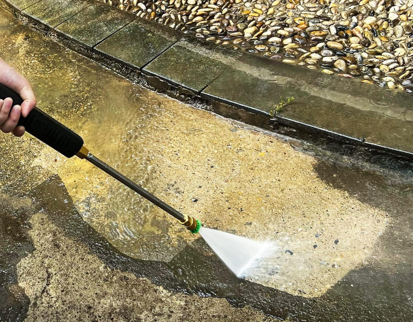 YAMATIC Pressure Washer Gun Wand with Swivel 3/8" Plug & M22 Coupler, Stainless Steel Extension Lance Replacement for Ryobi, Simpson, Craftsman Power Washer for Foam Cannon Car Wash, 4000 PSI