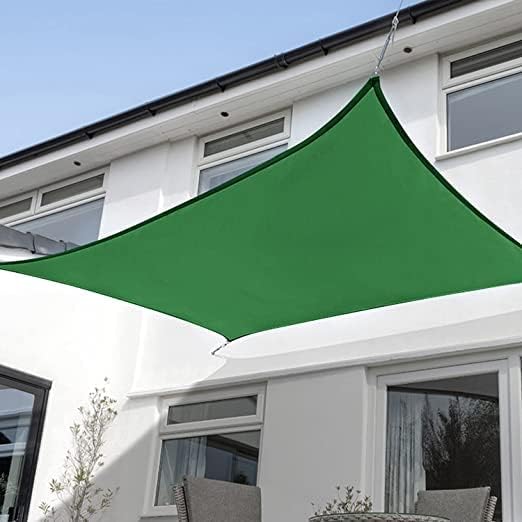 KANAGAWA 7'X10' Dark Green Custom Size Sun Shade Sail Rectangle UV Block Canopy Cover for Patio Backyard Lawn Garden Outdoor (Customized Available)