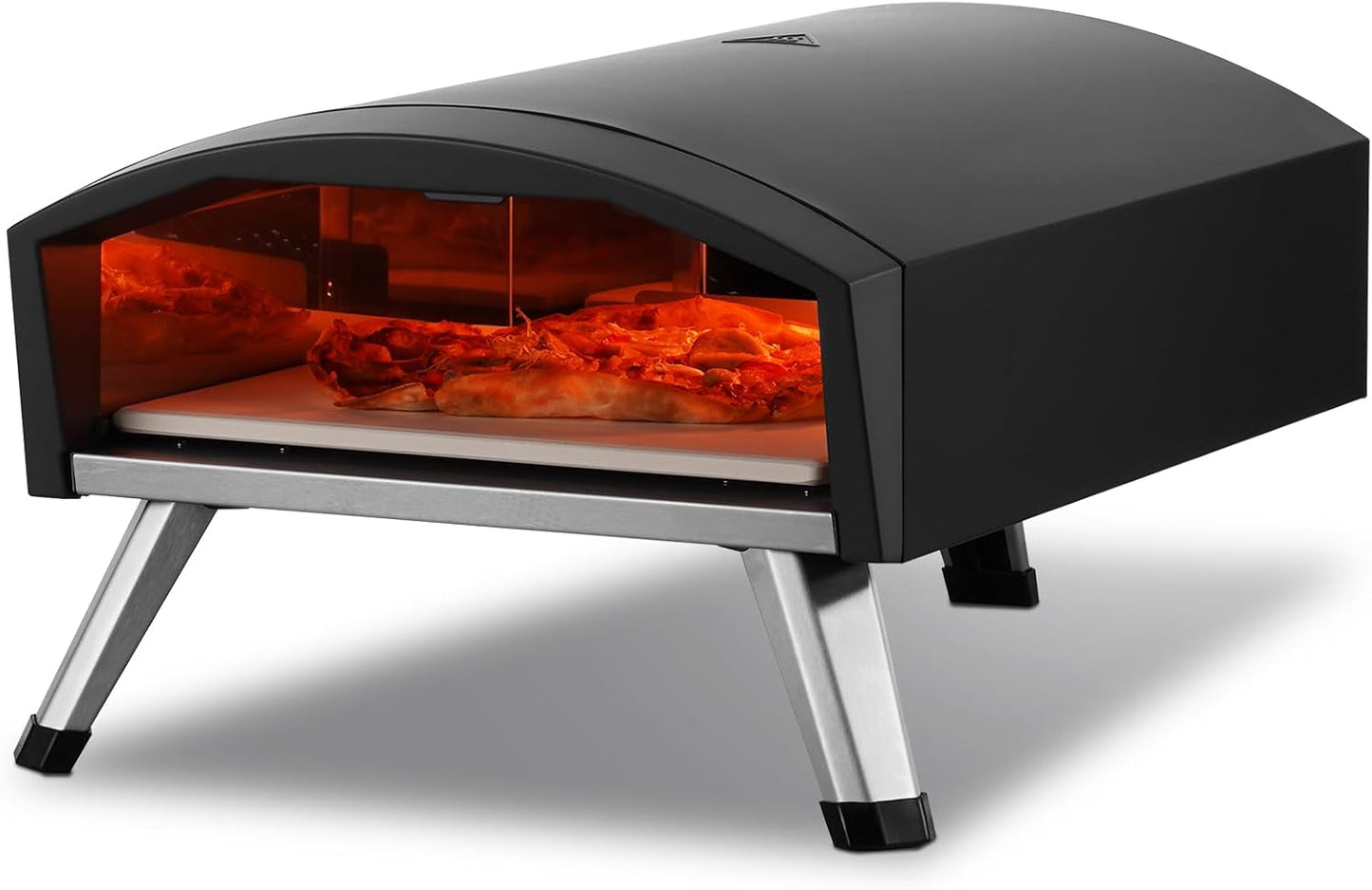 VEVOR Propane Outdoor Pizza Oven, 12 Inch Gas Pizza Maker, Portable Pizza Cooker with Thickened Pizza Stone, Carry Bag, Foldable Leg, Stainless Steel Pizza Oven for Outside Camping & Backyard