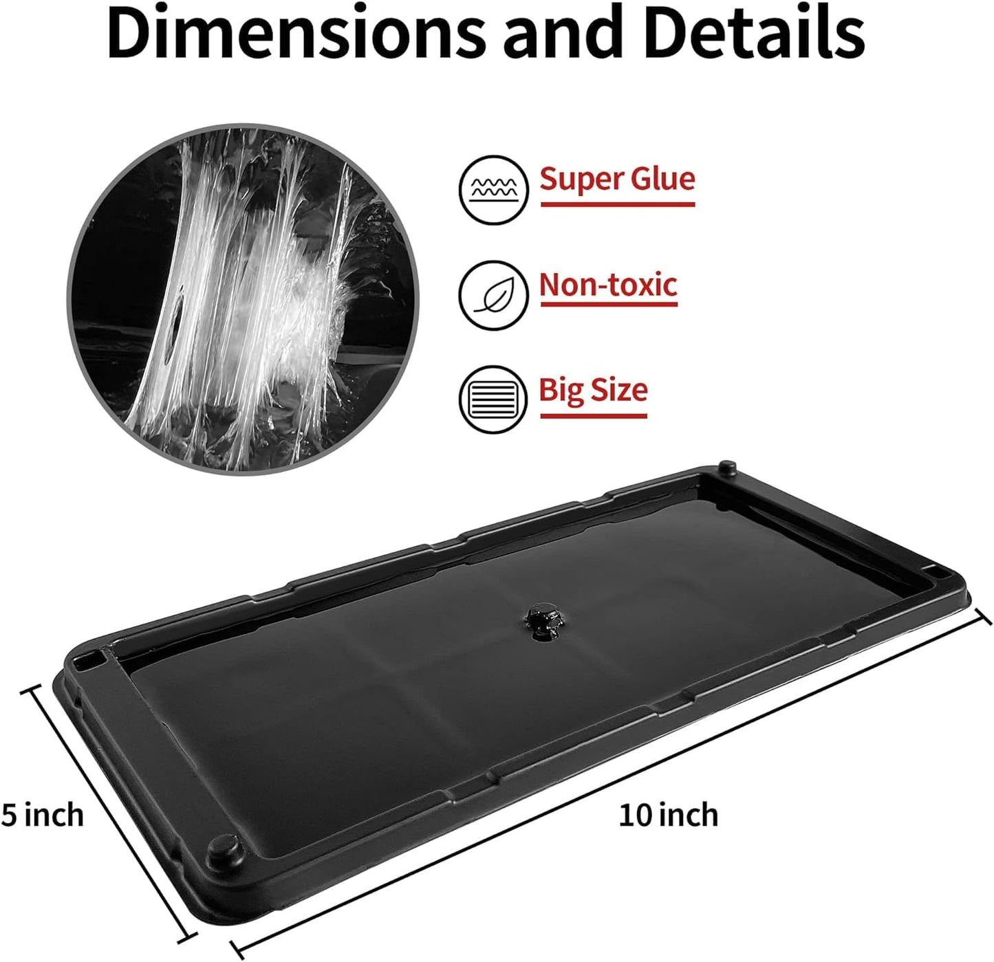 LULUCATCH Super Glue Traps 30 Pack for Mice & Snakes, Larger, Heavier Sticky Traps with Non-Toxic Glue. Sticky Mouse Traps Indoor, Easy to Set, Pet Safe Pest Control