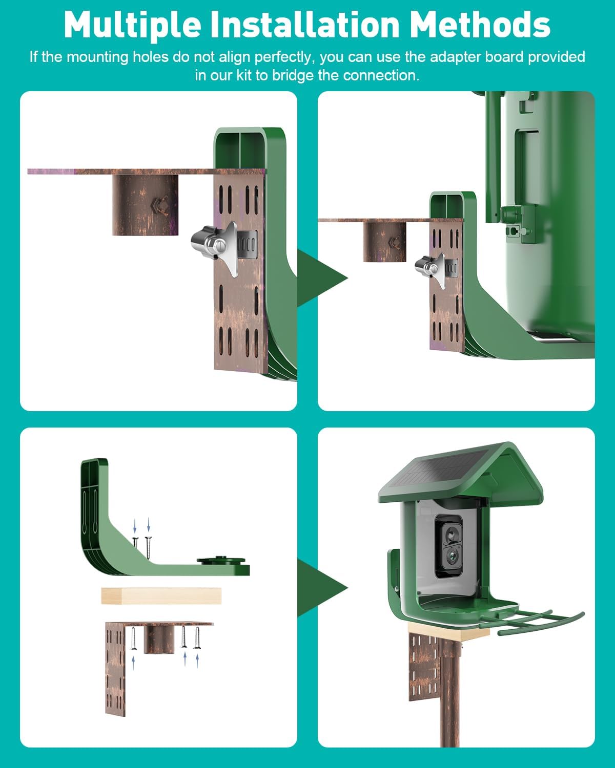 Bird Feeder Pole – 104 Inch Height Bird House Pole with 1-Inch Dia Heavy Duty for Birdfeeders, Feeding Stand with Mount Kit for Outdoor, Slip-Fit Connection, Copper Brushed