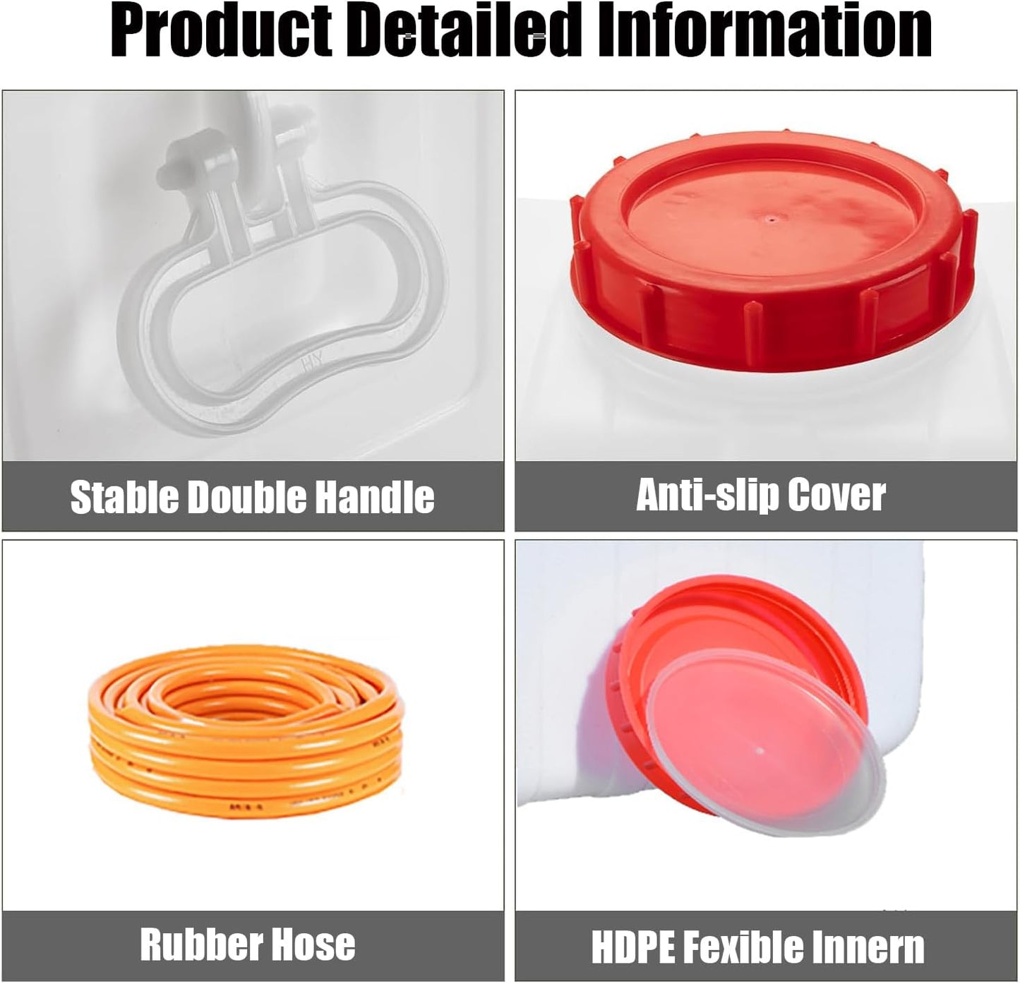 Plastic Water Storage Carrier with Tap 25L/35L/50L/80L/110L/200L Water Tank Dispenser Emergency Water Container for Camping Caravan Hiking Outdoor(Size:29Gal/110L)