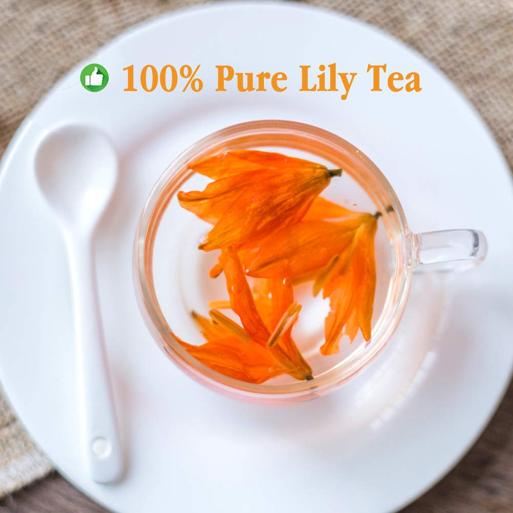 Plant Gift 100% Pure Natural Lily Tea, Premium Lilies, Dried Health Lily Flower Tea 35g