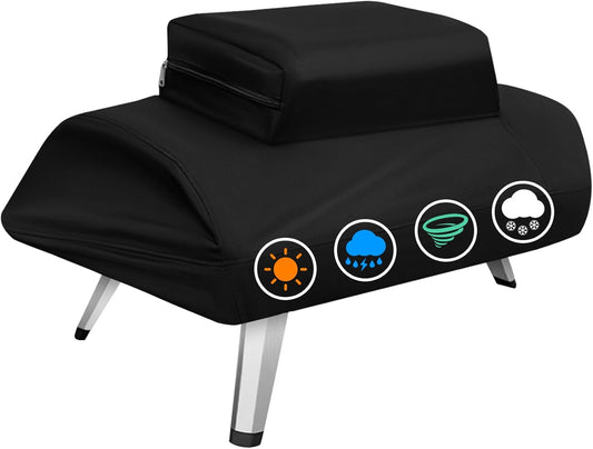 ZBXFCSH Heavy Duty 600D Polyester Cover Compatible with ooni Fyra 12 Pizza Oven- Suitable for ooni Fyra 12 Pizza Oven Accessories, Portable Pizza Oven lid with Pocket (Cover Only)