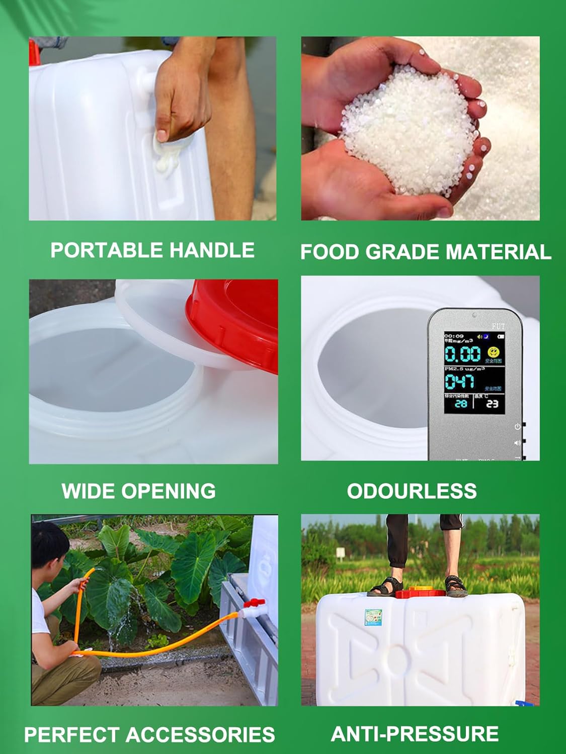 Water Storage Tank for Camping, Plastic Water Containers with Spigot for Emergency Water Storage Household Outdoor Camping Hiking Self-Driving Tour(Size:25L)