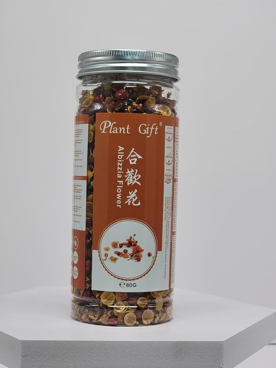 Plant Gift Albizia Flower Julibrissin Blooming Tea, HE HUAN HUA Loose Leaf Chinese Health Tea 80g / 2.82oz