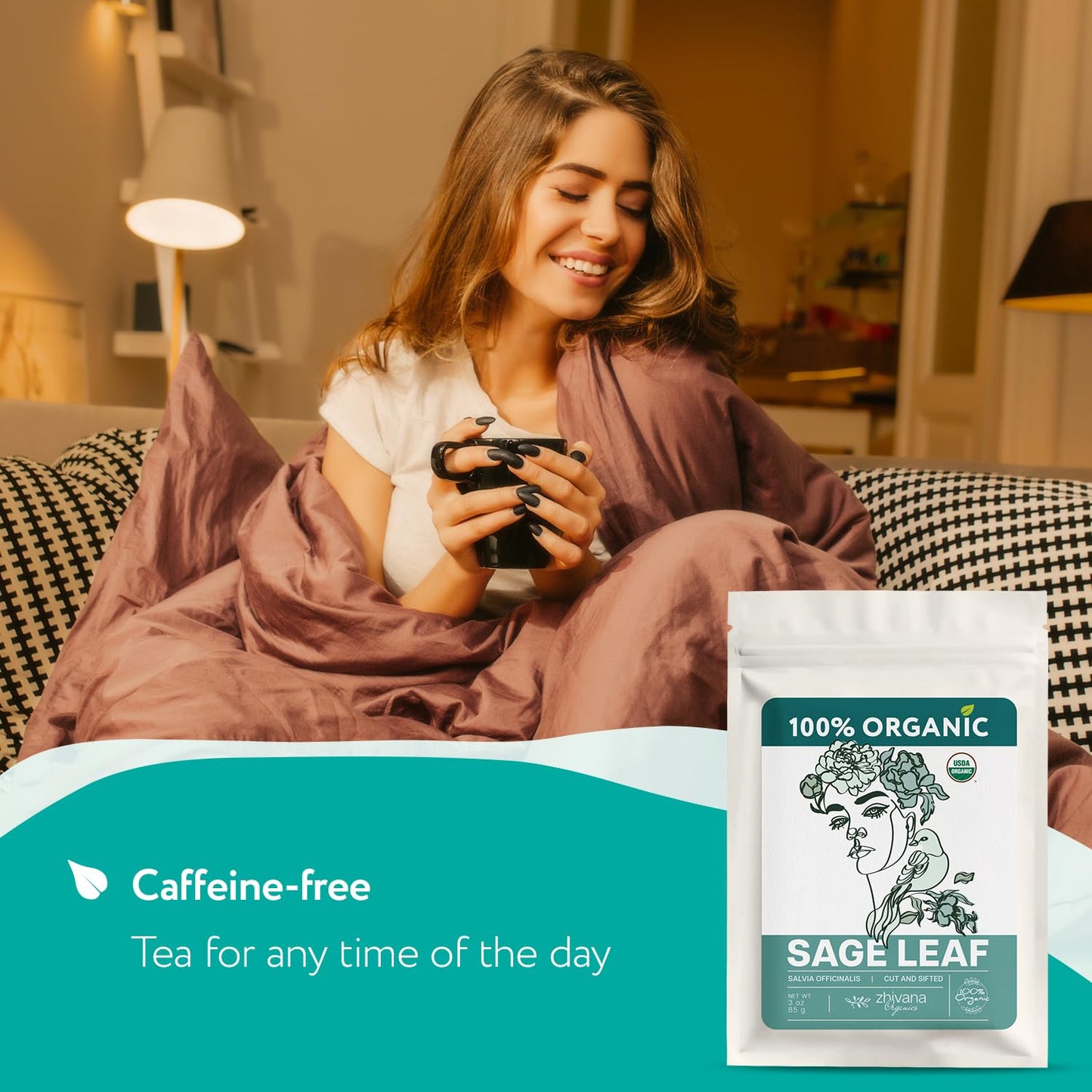 Super Value Pack 5 LB - Organic Sage Leaf (Salvia officinalis) – Loose Dried Leaves – Edible Grade for Tea, Seasoning & Herbal Uses