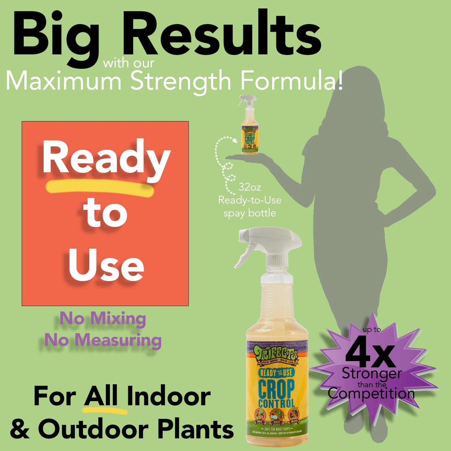 Trifecta Crop Control Insecticidal Soap for Plants | All Natural Fungicide for Plants | Spider Mite Killer Indoor Plants, Food Safe Pesticide, Herbicide, Spider Mites Spray for Plants (32oz - 2 Pack)