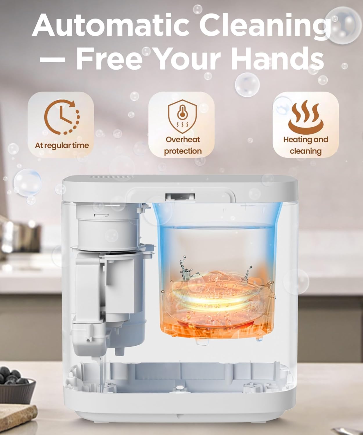 4L Electric Composter for Kitchen, Compost Bin for Countertop with Auto-Cleaning/Odor-Free/LED Display, Turn Kitchen Waste to Dry Compost Fertilizer, Indoor/Outdoor Compost Machine