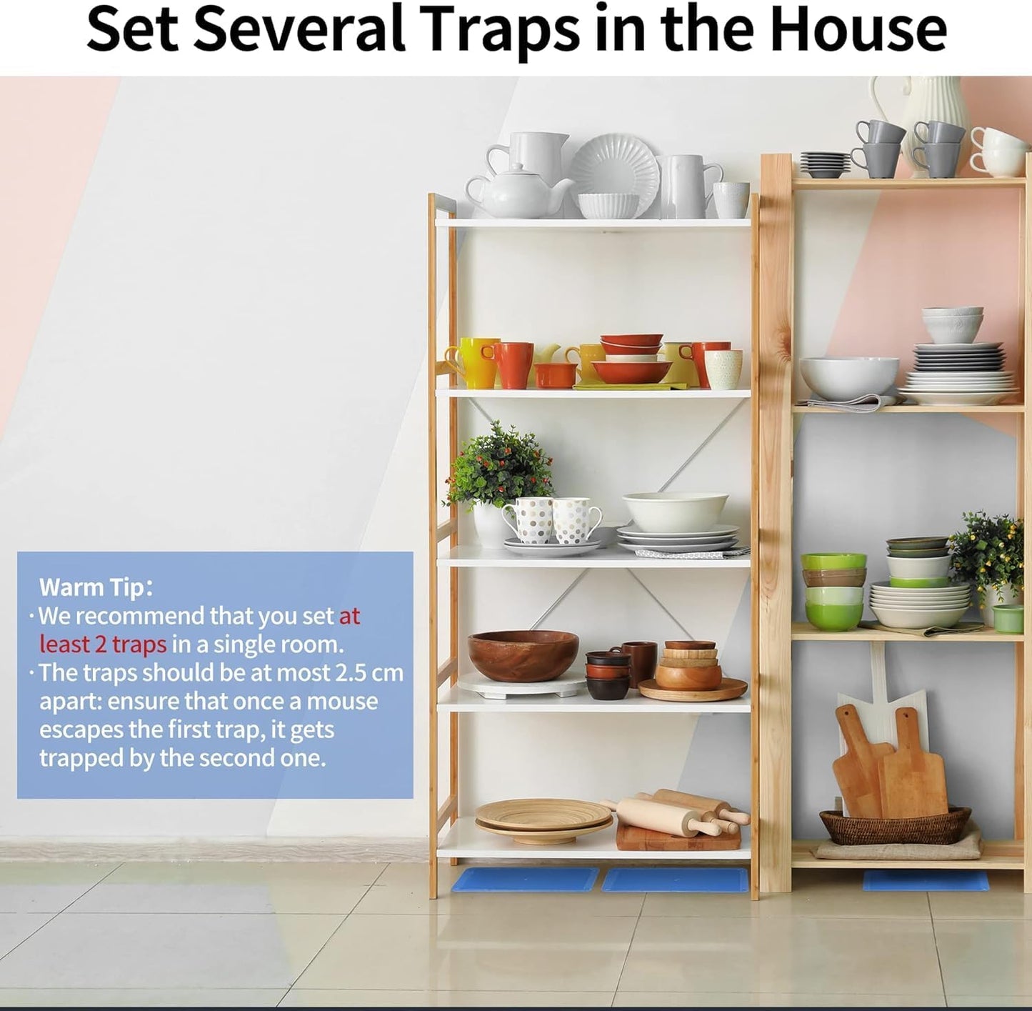 LULUCATCH Super Glue Traps 30 Pack for Mice & Snakes, Larger, Heavier Sticky Traps with Non-Toxic Glue. Sticky Mouse Traps Indoor, Easy to Set, Pet Safe Pest Control