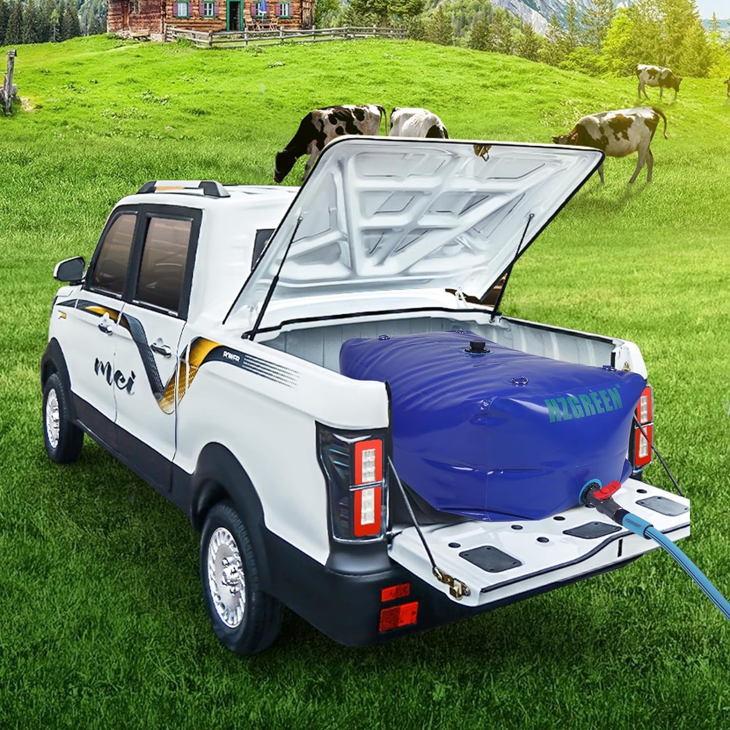 Water Bladder 400L/100G Water Tank Storage Container Foldable Portable Large Capacity Soft Bag Suitable for Outdoor Easy to Carry Out