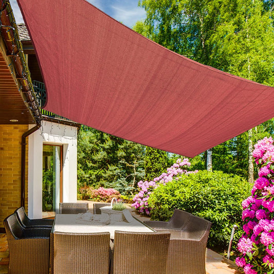 KANAGAWA 8'X14' Rust Red Custom Size Sun Shade Sail Rectangle UV Block Canopy Cover for Patio Backyard Lawn Garden Outdoor (Customized Available)
