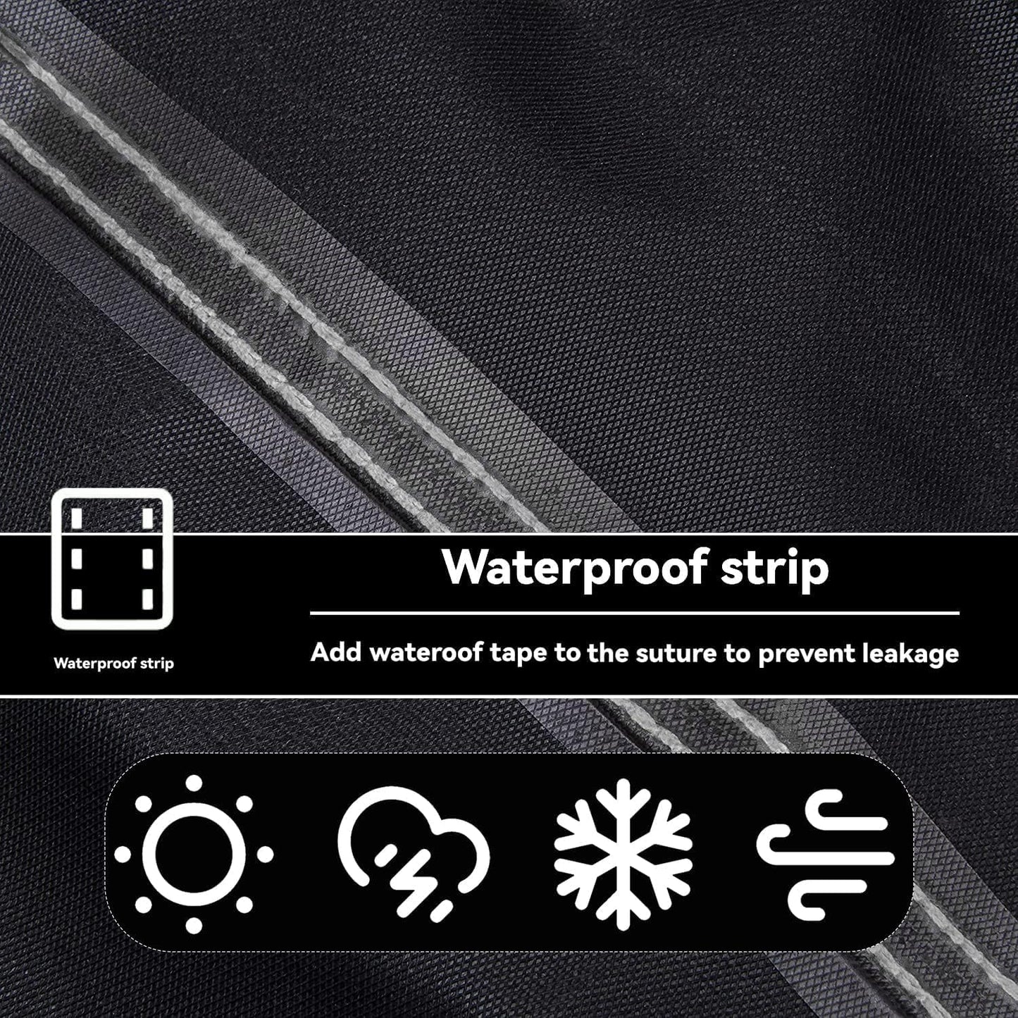 Outdoor Prep Table Cover- Heavy Duty Waterproof Cover for Outdoor Stainless Steel Table,Compatible with 46 inch Outdoor Utility Cart and Storage Cabinet Black