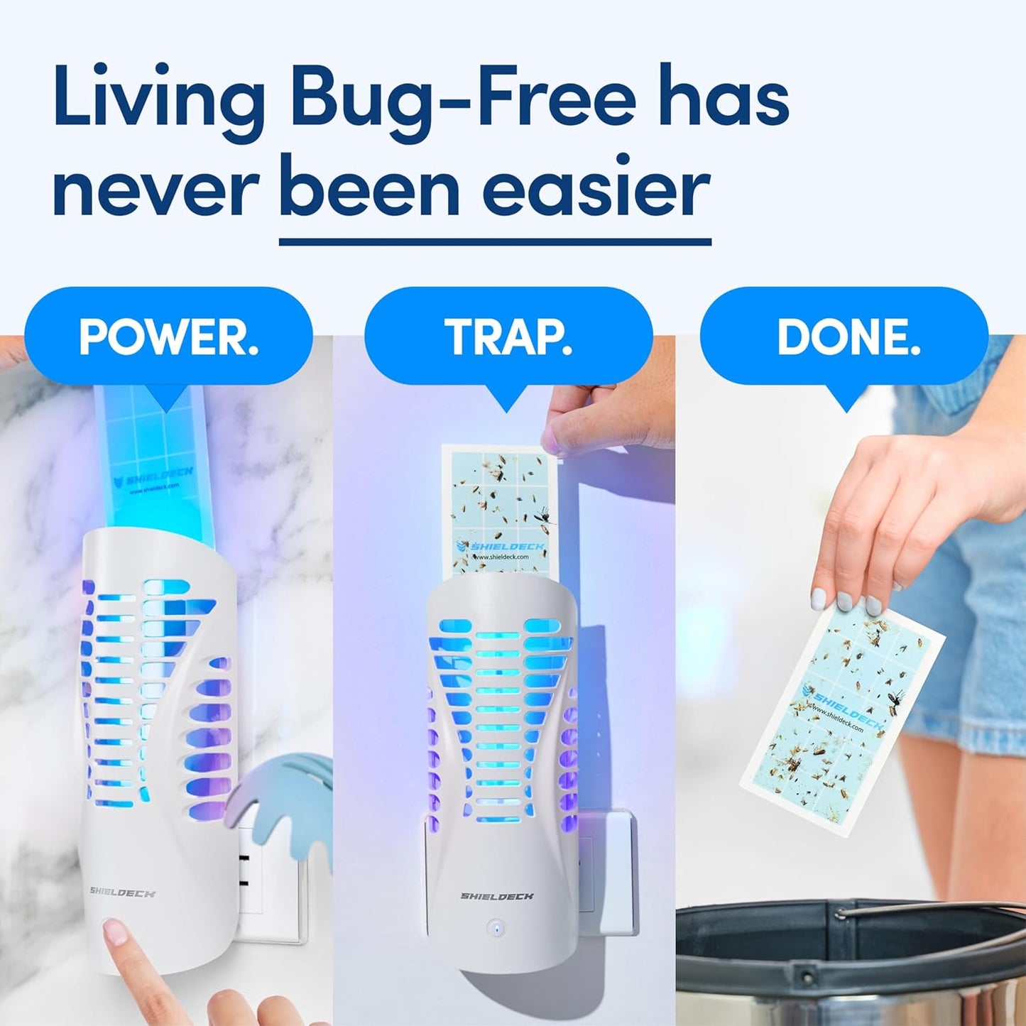 Fruit Fly Traps for Indoors (1 Device + 5 Refills) - Flying Insect Trap Plug in Bug Zapper Indoor, Gnat Trap and Mosquito Trap, Bug Catcher Traps with UV Light Fly Trap Indoor Bug Zapper