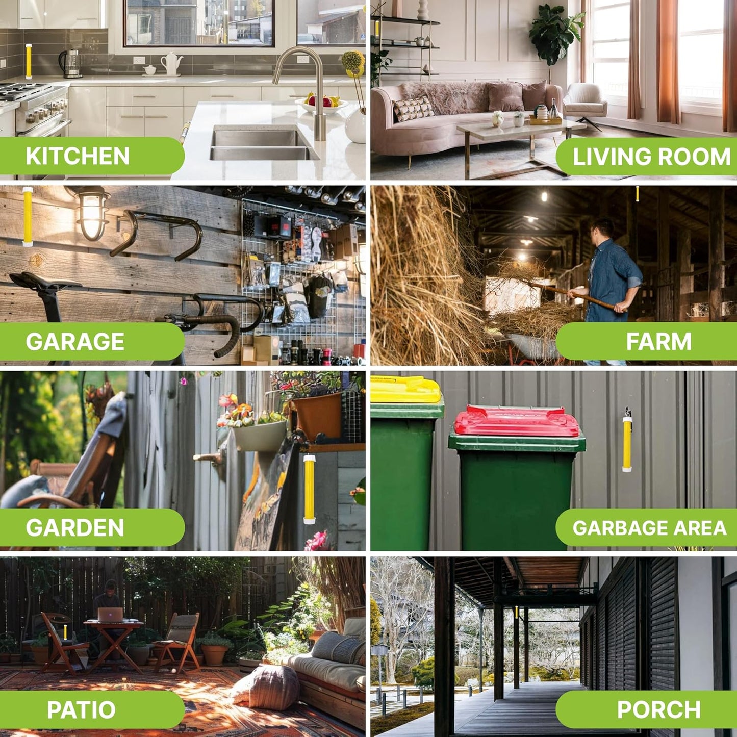 Trappify Hanging Fly Traps Outdoor: Fruit Fly Traps for Indoors | Gnat Trap | Gnat Traps for House Indoor | Fly Trap Indoor - Disposable Sticky Fly Trap for Indoor House Pest Control (4 Pack)