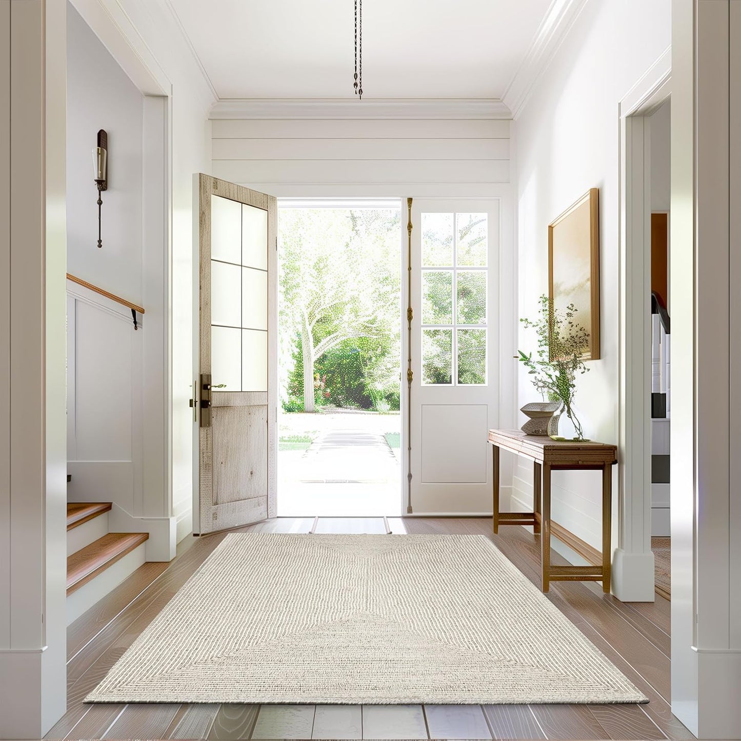 nuLOOM 11'6" x 14'6" Solid Hand Braided Indoor/Outdoor Area Rug, Pet-Friendly, High Traffic, Weather Resistant, for Patio, Balcony, Bedroom, Living, Dining Room, Wynn Ivory